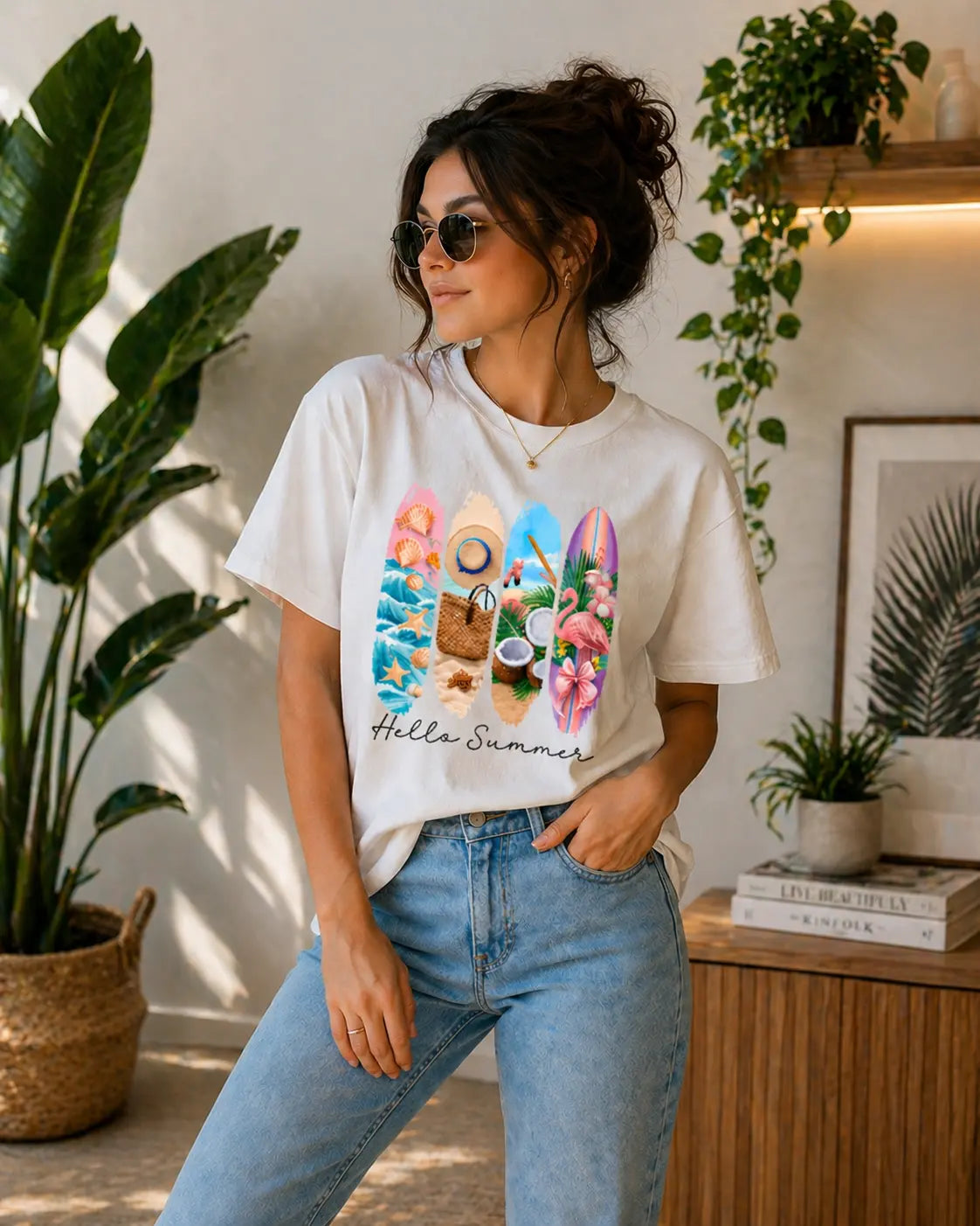 'Hello Summer' Oversized Tshirt