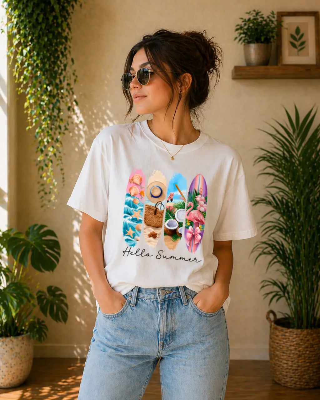 'Hello Summer' Oversized Tshirt